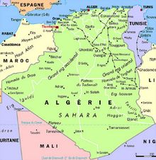 Carte Algérie capital