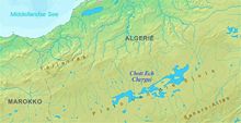 Carte Algérie relief nord
