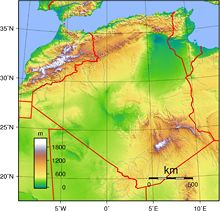 Carte topographique Algérie